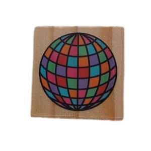 Colorful Globe Design Stamp
